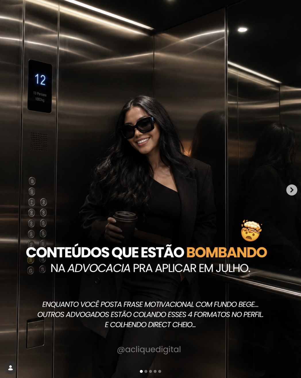 Card de conteúdo sobre formatos que estão performando na advocacia